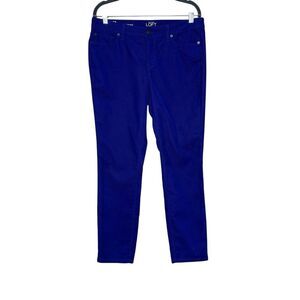 Loft royal blue mid rise modern skinny corduroy pants size 10 petite
